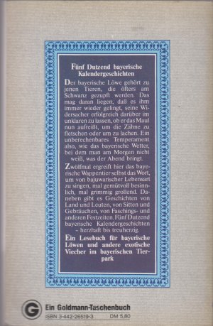 gebrauchtes Buch – Bernhard Ücker – Löwen für jedes Wetter - Bayerisches Geschichtenbuch