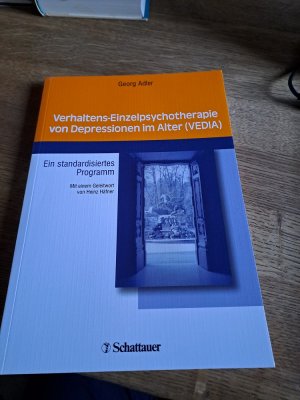 gebrauchtes Buch – Georg Adler – Verhaltens-Einzelpsychotherapie von Depressionen im Alter (VEDIA) - Ein standardisiertes Programm