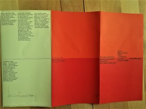 Werkausstellung Heinz Hajek-Halke Berlin * Lichtgrafik * Werkkunstschule Bielefeld, Am Sparrenberg 2 c. Vom 9.4. bis 30.4.1965. Vermittlungen * SIGNIERT