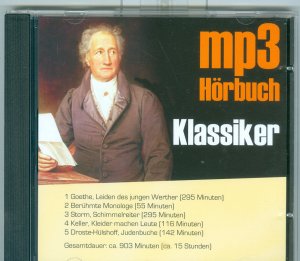 gebrauchtes Hörbuch – Goethe, Storm, Keller – MP3 Hörbuch Klassiker * Leiden des jungen Werther, Berühmte Monologe, Schimmelreiter, Kleider machen Leute, Judenbuche