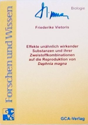 Effekte unähnlich wirkender Substanzen und ihrer Zweistoffkombinationen auf die Reproduktion von Daphnia magna.