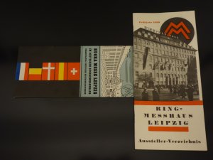 Werbebroschüren Ringmessehaus Leipzig 1929 & Bugra Messe Bauhaus / Typographie