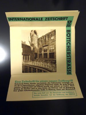 Faltblatt Internationale Zeitschrift "Die Böttcherstraße" Bauhaus-Typographie