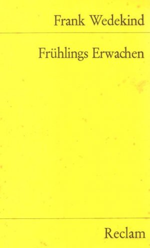 gebrauchtes Buch – Frank Wedekind – Frühlings Erwachen : eine Kindertragödie.