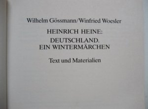 gebrauchtes Buch – Heinrich Heine – Stationen der Literatur / Deutschland - Ein Wintermärchen