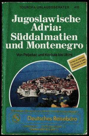 gebrauchtes Buch – Birgit Wiesner – Jugoslawische Adria: Südalmatien und Montenegro