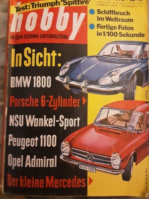 antiquarisches Buch – Hobby -  Das Magazin der Technik  Nr. 14 - 1963, BMW 1800, Porsche 6-Zylinder, NSU wankel sport, Peugeot 1100, Opel Admiral,  der kleine Mercedes