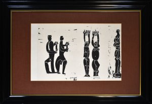 Zu Margarethe Hannsmann: Schaumkraut. [1980]. [Signierter Original-Holzschnitt / signed original woodcut].