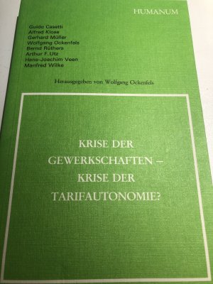 Krise der Gewerkschaften - Krise der Tarifautonomie