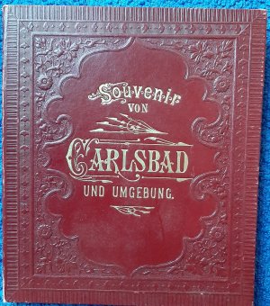 antiquarisches Buch – Souvenir von Carlsbad und Umgebung - Leporello mit 24 Ansichten in Photolithographie