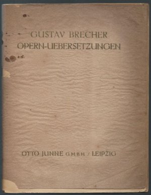 Opern-Uebersetzungen.