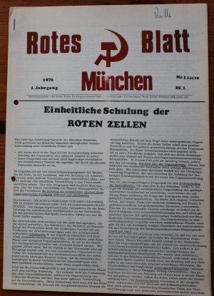 Rotes Blatt, München, Rote Zelle Zeitungswissenschaft, 1970-1971,SDS/KPD/Studentenbewegung