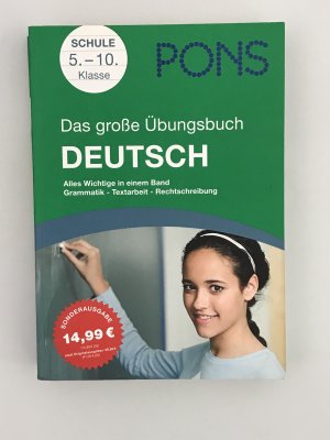 PONS Das große Übungsbuch Deutsch - Alles wichtige in einem Band. Grammatik - Textarbeit - Rechtschreibung