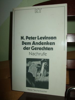 Dem Andenken der Gerechten   ___   Nachrufe   ___   Nr. 37   ___   mit **Signierung** des Autors