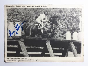 gebrauchtes Buch – Deutscher Reiter- und Fahrer-Verband e – Harry Klugmann   ---   Autogrammkarte (Original)