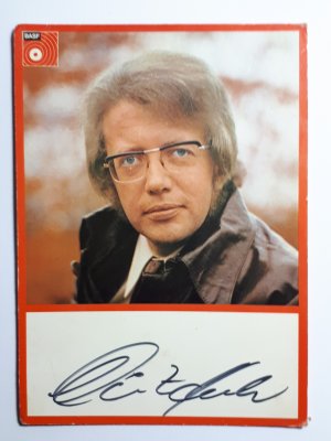 gebrauchtes Buch – Dieter Thomas Heck   ---   Autogrammkarte (Original)