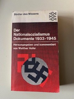 gebrauchtes Buch – Walther Hofer – Der Nationalsozialismus - Dokumente 1933-1945