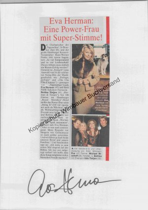 Original Autogramm Eva Herman /// Autogramm Autograph signiert signed signee