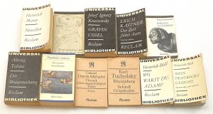 gebrauchtes Buch – H. Mann, F – 11 Reclam-TB: 1. NOVELLEN 2. DIE RESPEKTLOSEN LIEDER 3. GRÄFIN COSEL 4. DIE ZEIT FÄHRT AUTO Lyrische BIlanz 5. BARLACH VON GÜSTROW 6. DIE BRAUTWERBUNG 7. ITINERARIA ROSSICA Altruss. Reiseliteratur 8. CHRONIK EINES ANGEKÜNDIGTEN TODES 9. RHEINSBERG / SCHLO