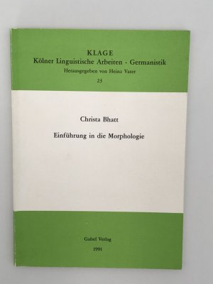 Einführung in die Morphologie