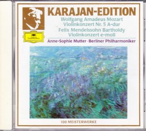 gebrauchter Tonträger – Mutter, Anne-Sophie; Berliner Philharmoniker – KARAJAN-EDITION: Mozart Violinkonzert Nr. 5 A-Dur / Bartholdy Violinkonzert e-moll