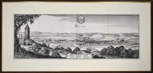 Osteroda. [1652]. [Original-Kupferstich, gerahmt / signed original colored etching, framed].