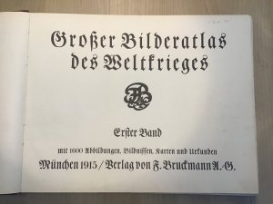 antiquarisches Buch – F. Bruckmann – Großer Bilderatlas des Weltkrieges Band 1-3