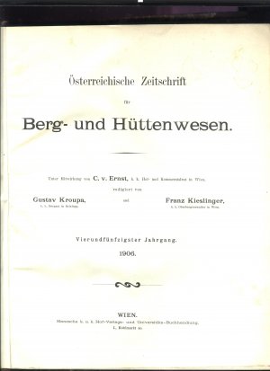 Österreichische Zeitschrift für Berg-und Hüttenwesen 1906