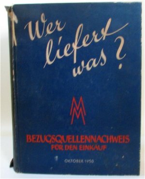 Wer liefert was? Oktober 1950