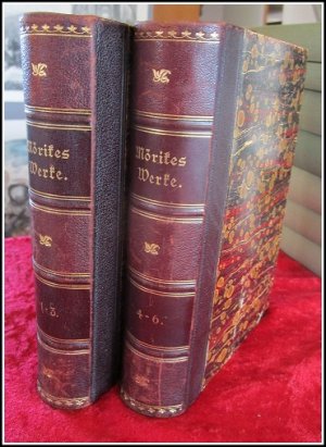 antiquarisches Buch – Rudolf Krauß / Mörike – Eduard Mörikes sämtliche Werke. Bd. 1 bis 6 in 2 Büchern (Halbleder-Ausgabe von 1905)