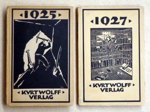 Almanach Kurt Wolff 1925. Beiliegend: Almanach Kurt Wolff 1927.