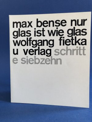 nur glas ist wie glas. Tadelloses Exemplar