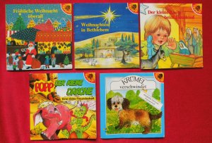 5 Büchlein Favorit Verlag: Krümel verschwindet, Popp der kleine Drache, Der kleine Esel beim Jesuskind, Fröhliche Weihnacht überall, Weihnachten in Bethlehem