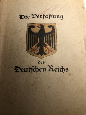 Die Verfassung des Deutschen Reichs vom 11. August 1919 , mit Änderungen bis zum August 1929