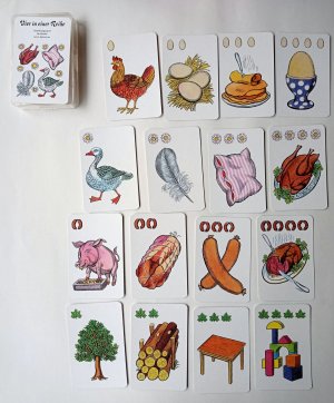 Vier in einer Reihe. Zuordnungsspiel für Kinder von 4 Jahren an.