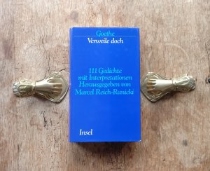 VON MARCEL REICH-RANICKI SIGNIERTE ERSTAUSGABE !!! - Verweile doch - 111 Gedichte mit Interpretationen - Herausgegeben von Marcel Reich-Ranicki