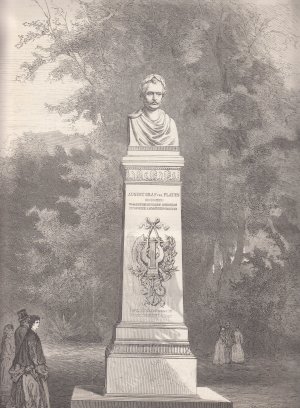 antiquarisches Buch – August Graf von Platen-Hallermund – 24. Oktober 1796 in Ansbach, Ansbach-Bayreuth, deutscher Dichter. Das neue Denkmal für das Grabmal Platens in der Villa Landolina in Syrakus. Ansicht mit figürlicher Staffage. antiquarisches Buch – August Graf von Platen-Hallermund – 24. Oktober 1796 in Ansbach, Ansbach-Bayreuth, deutscher Dichter. Das neue Denkmal für das Grabmal Platens in der Villa Landolina in Syrakus. Ansicht mit figürlicher Staffage.