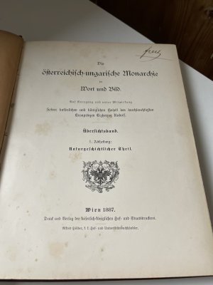 antiquarisches Buch – Die österreichisch-ungarische Monarchie in Wort und Bild. Auf Anregung und unter Mitwirkung seiner kaiserlichen und königlichen Hoheit des durchlauchtigsten Kronprinzen Erzherzog Rudolf.