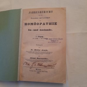 Jahresbericht über die Fortschritte und Leistungen der Homöopathie im In- und Auslande. 1. Jahrgang. Juli 1845 bis Juli 1846