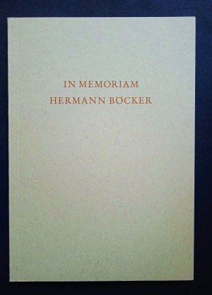 In memoriam Hermann Böcker