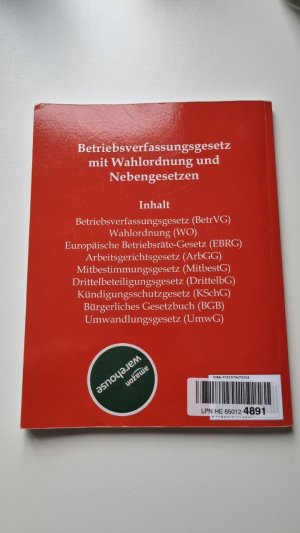 gebrauchtes Buch – BetrVG Betriebsverfassungsgesetzt 2022