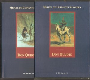 gebrauchtes Buch – Cervantes Saavedra – Der sinnreiche Junker Don Quijote von der Mancha. Illustrationen von Gustave Doré . Hrsg.von Rolf Toman . 2 Volumes (kpl.)