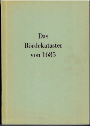 antiquarisches Buch – Marga Koske – Das Bördekataster von 1685