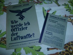 Wie werde ich Offizier der Luftwaffe ? + Leporello mit Verlagswerbung Luftwaffe