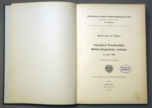 antiquarisches Buch – G. Hellmann Nr – Bericht über die Tätigkeit des Königlich Preußischen Meteorolgischen Instituts im Jahre 1914