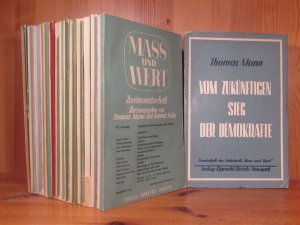 Maß und Wert. Zweimonatsschrift für freie deutsche Kultur, I. Jg. (1937/38), H. 1 - 6; II. Jg. (1938/39), H. 1 - 6); III. Jg. (1939/40), H. 3, 5/6 + Sonderheft […]