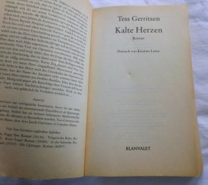 gebrauchtes Buch – Tess Gerritsen – Kalte Herzen