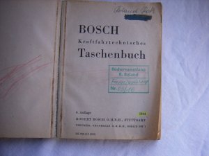 kraftfahrtechnisches taschenbuch - mit kenndaten für pkw, nutzfahrzeuge, flugzeuge, deutsche flugmotoren, krafträder