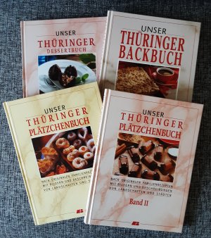 Unser Thüringer Backbuch + Plätzchenbuch I u. II + Dessertbuch