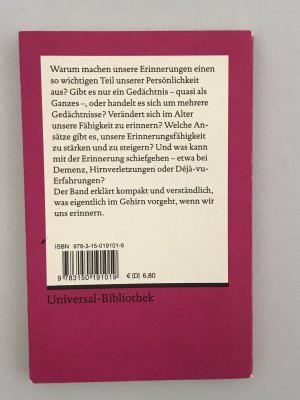 gebrauchtes Buch – Foster, Jonathan K – Gedächtnis und Gehirn